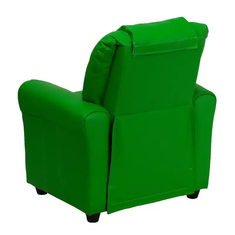 Fauteuil inclinable contemporain pour enfants Emma et Oliver avec porte-gobelet et appuie-tête