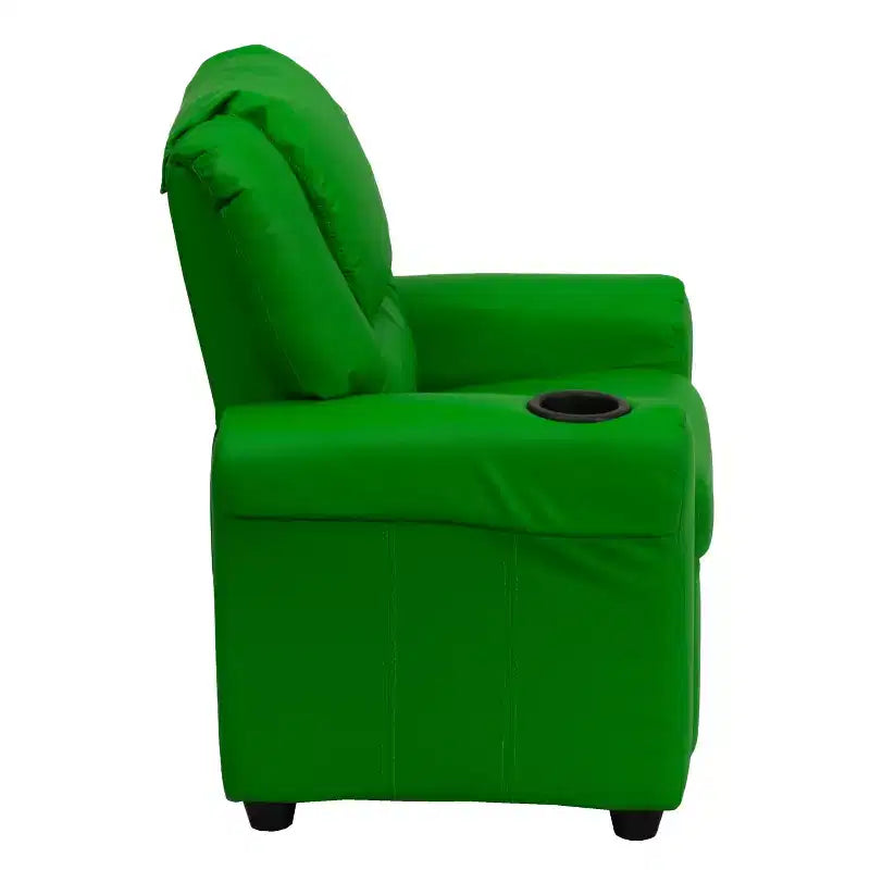 Fauteuil inclinable contemporain pour enfants Emma et Oliver avec porte-gobelet et appuie-tête
