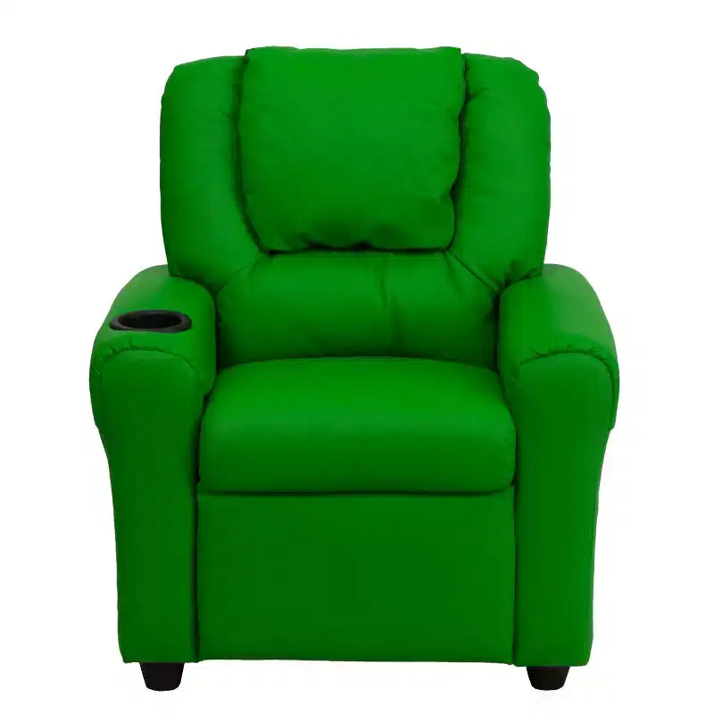 Fauteuil inclinable contemporain pour enfants Emma et Oliver avec porte-gobelet et appuie-tête