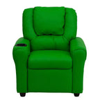 Fauteuil inclinable contemporain pour enfants Emma et Oliver avec porte-gobelet et appuie-tête