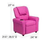 Fauteuil inclinable contemporain pour enfants Emma et Oliver avec porte-gobelet et appuie-tête