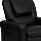 Fauteuil inclinable contemporain pour enfants Emma et Oliver avec porte-gobelet et appuie-tête