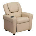 Fauteuil inclinable contemporain pour enfants Emma et Oliver avec porte-gobelet et appuie-tête