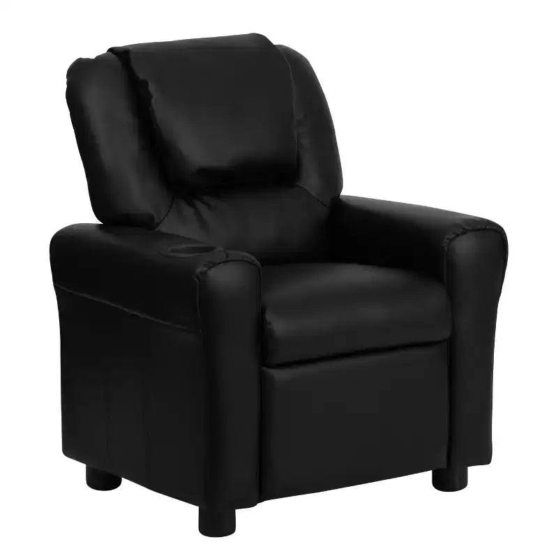 Fauteuil inclinable contemporain pour enfants Emma et Oliver avec porte-gobelet et appuie-tête