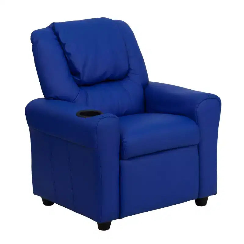 Fauteuil inclinable contemporain pour enfants Emma et Oliver avec porte-gobelet et appuie-tête