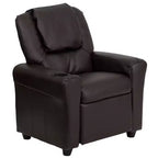 Fauteuil inclinable contemporain pour enfants Emma et Oliver avec porte-gobelet et appuie-tête