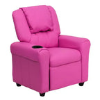 Fauteuil inclinable contemporain pour enfants Emma et Oliver avec porte-gobelet et appuie-tête
