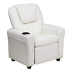 Fauteuil inclinable contemporain pour enfants Emma et Oliver avec porte-gobelet et appuie-tête