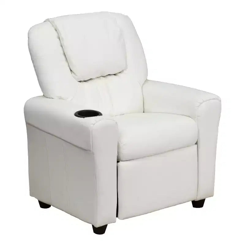 Fauteuil inclinable contemporain pour enfants Emma et Oliver avec porte-gobelet et appuie-tête