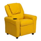 Fauteuil inclinable contemporain pour enfants Emma et Oliver avec porte-gobelet et appuie-tête