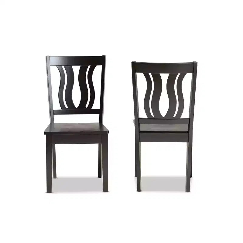 Lot de 2 chaises de salle à manger Fenton Wood – Baxton Studio