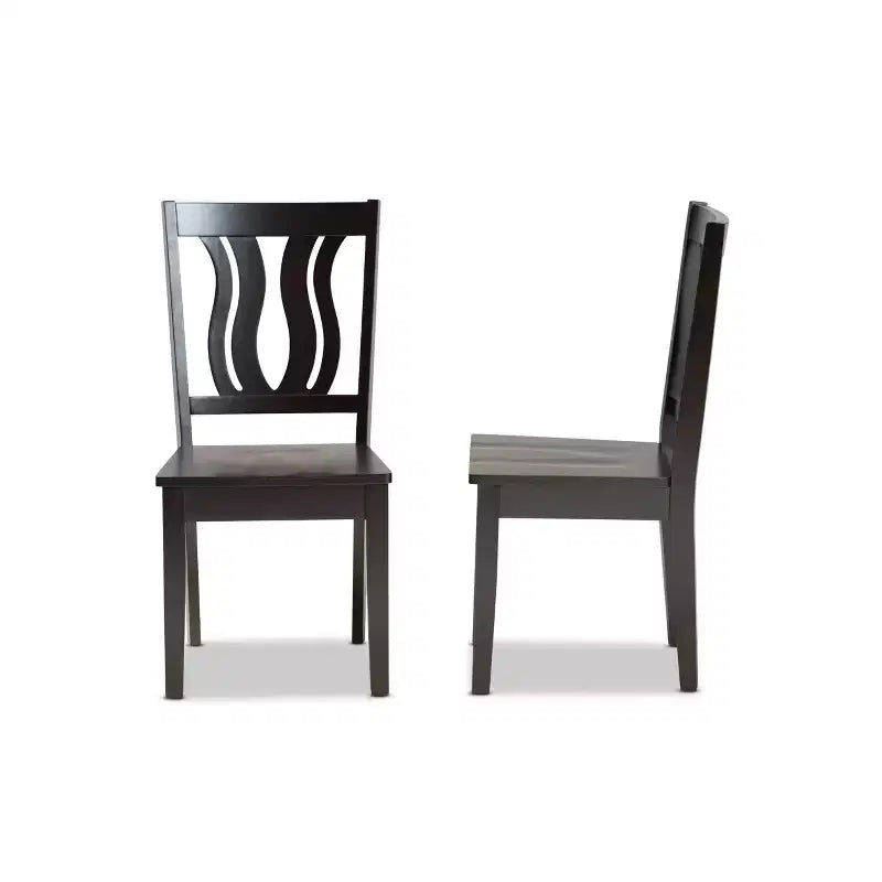 Lot de 2 chaises de salle à manger Fenton Wood – Baxton Studio