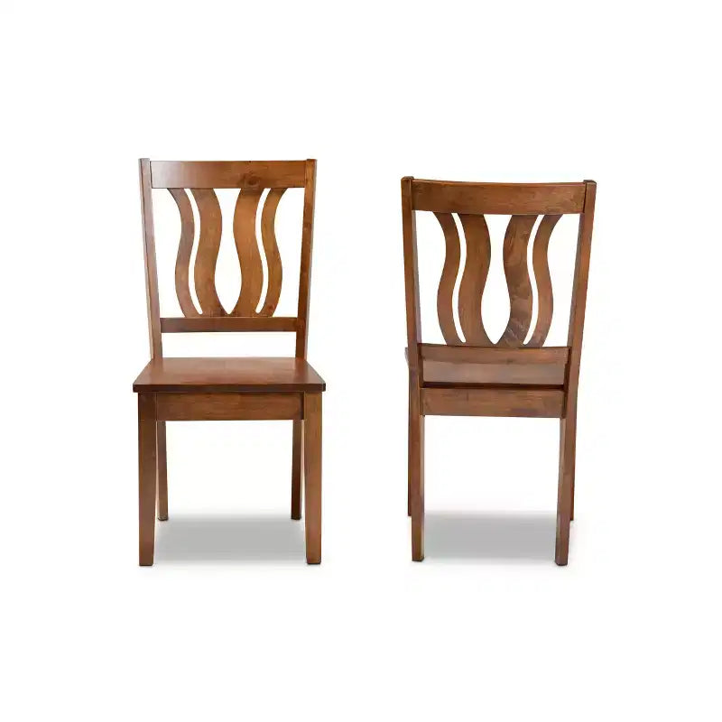 Lot de 2 chaises de salle à manger Fenton Wood – Baxton Studio