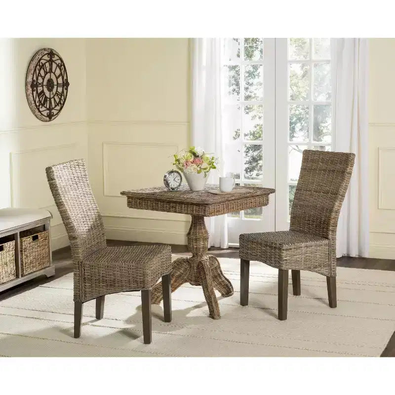 Chaise de salle à manger en osier Ozias 19 H (lot de 2) - SEA8014 - Safavieh