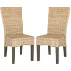 Chaise de salle à manger en osier Ozias 19 H (lot de 2) - SEA8014 - Safavieh