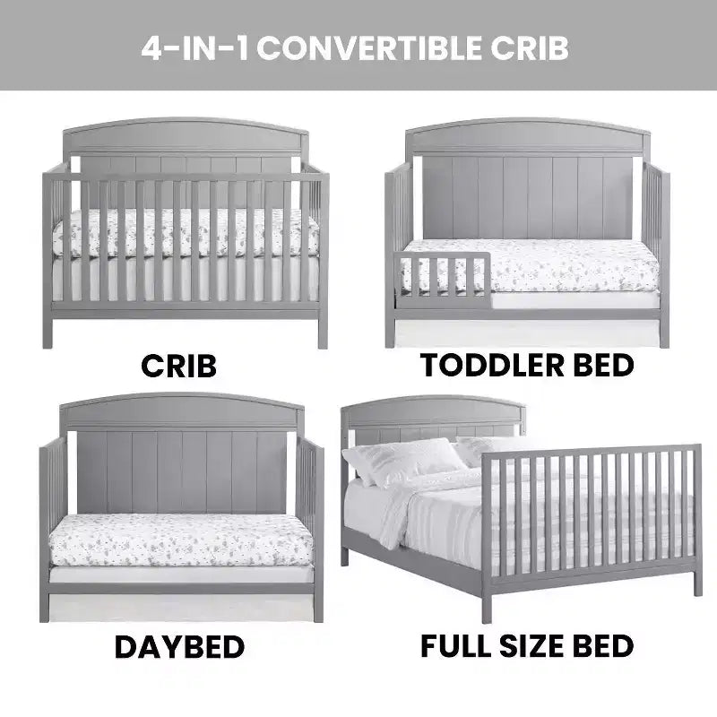 Lit de bébé convertible 4-en-1 Baldwin d'Oxford Baby