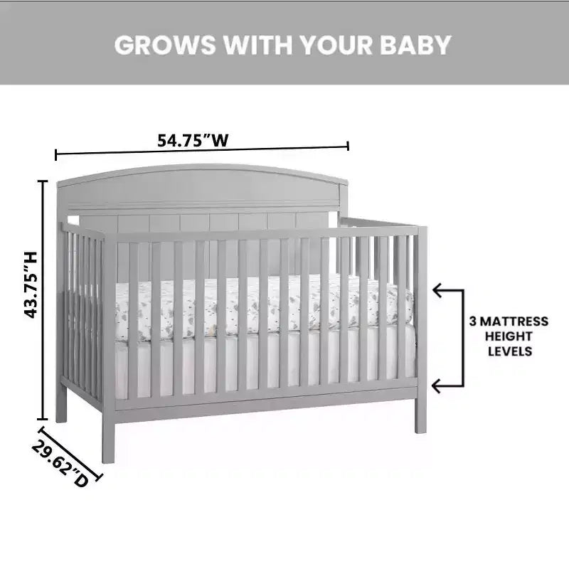 Lit de bébé convertible 4-en-1 Baldwin d'Oxford Baby