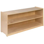 Flash Furniture Wooden School Classroom Storage Cabinet for Commercial or Home Use - Safe, Kid Friendly Design (Natural)