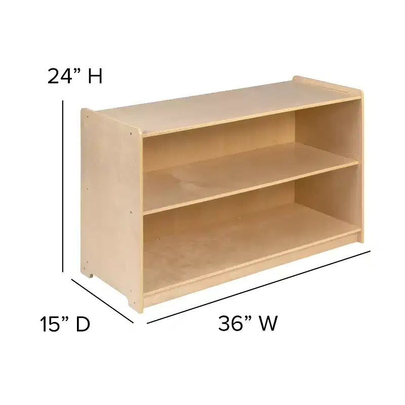 Meuble de rangement en bois Flash Furniture pour salle de classe commerciale ou domestique – Conception sûre et adaptée aux enfants (Naturel)