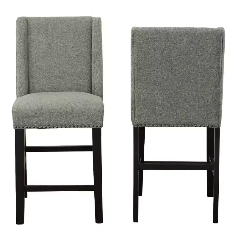 Carolina Living - Lot de 2 tabourets de bar rembourrés Laurant, hauteur comptoir, 61 cm