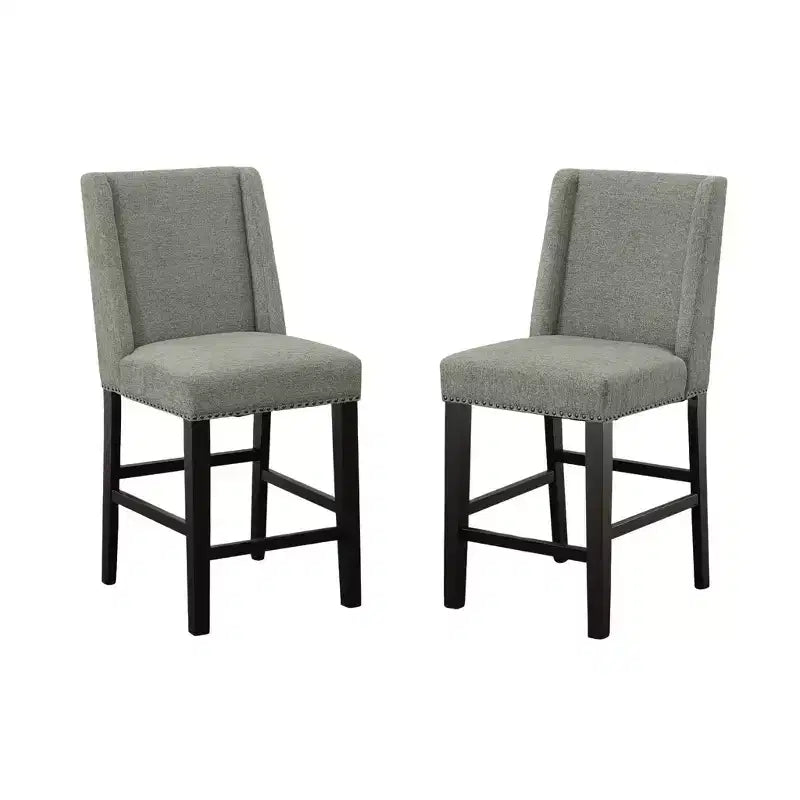 Carolina Living - Lot de 2 tabourets de bar rembourrés Laurant, hauteur comptoir, 61 cm