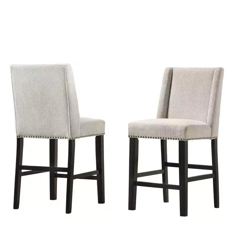 Carolina Living - Lot de 2 tabourets de bar rembourrés Laurant, hauteur comptoir, 61 cm