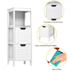 Meuble de salle de bain Costway en bois, placard au sol, étagère de rangement multifonctionnelle, organisateur de chambre à coucher