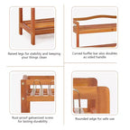 Meuble à Chaussures à 2 Niveaux en Bois Costway Organisateur de Rangement pour Chaussures Robuste et Autonome