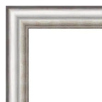 Miroir mural de salle de bain encadré argenté Salon - Amanti Art