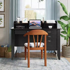 Costway Bureau d'ordinateur PC Portable Table d'écriture Poste de travail Meuble d'étude Étudiant Noir