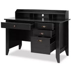 Costway Bureau d'ordinateur PC Portable Table d'écriture Poste de travail Meuble d'étude Étudiant Noir