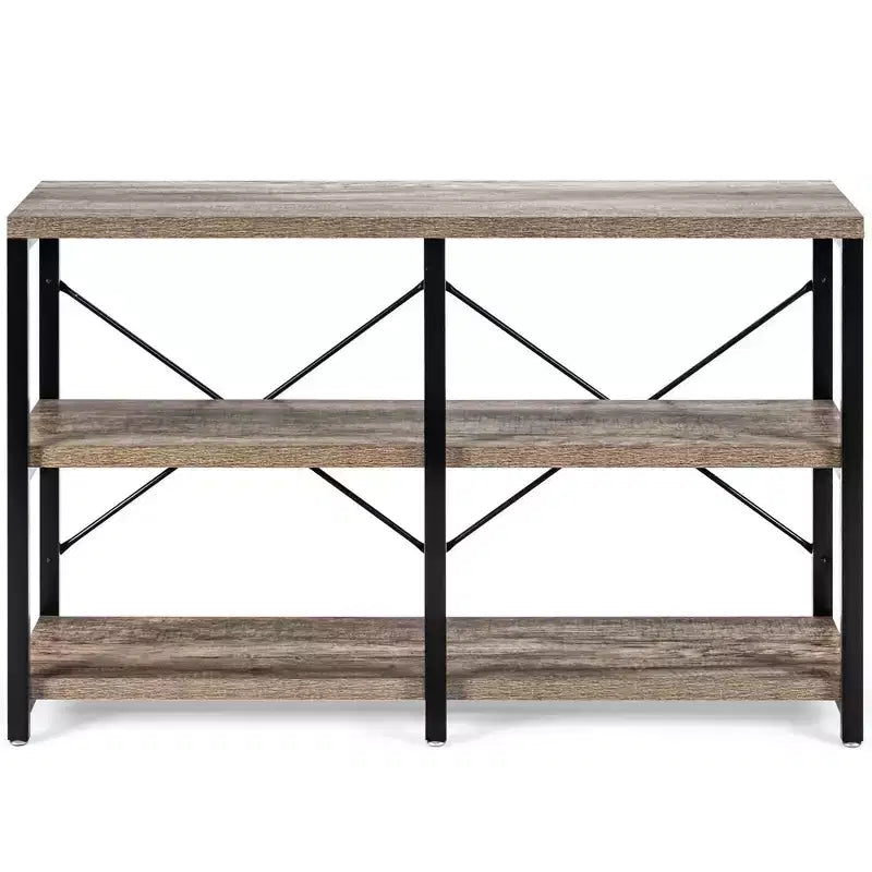 Costway Table console 47'' à 3 niveaux style industriel avec cadre en métal