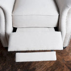 Fauteuil inclinable en tissu touffeté Walder avec têtes de clous par Christopher Knight Home