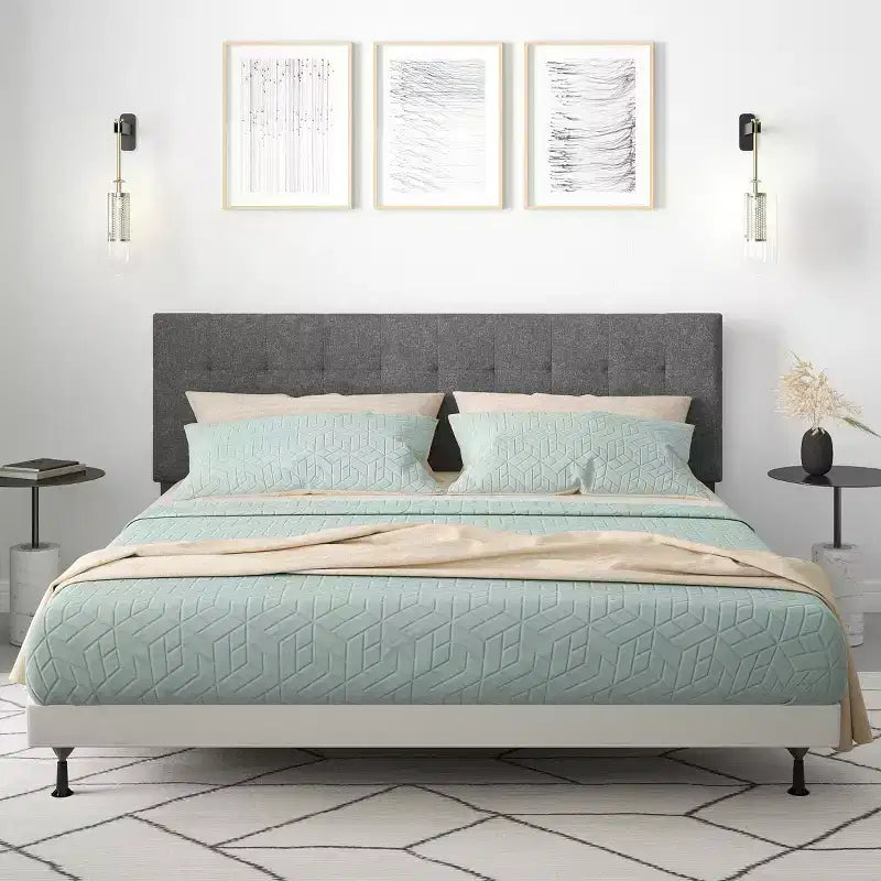 Tête de lit capitonnée sans boutons Glenwillow Home Kaya