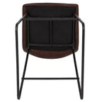 Tabourets de bar Merrick Lane de 76 cm de hauteur avec siège baquet en similicuir, lot de 2