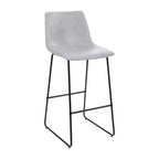 Tabourets de bar Merrick Lane de 76 cm de hauteur avec siège baquet en similicuir, lot de 2