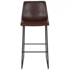 Tabourets de bar Merrick Lane de 76 cm de hauteur avec siège baquet en similicuir, lot de 2