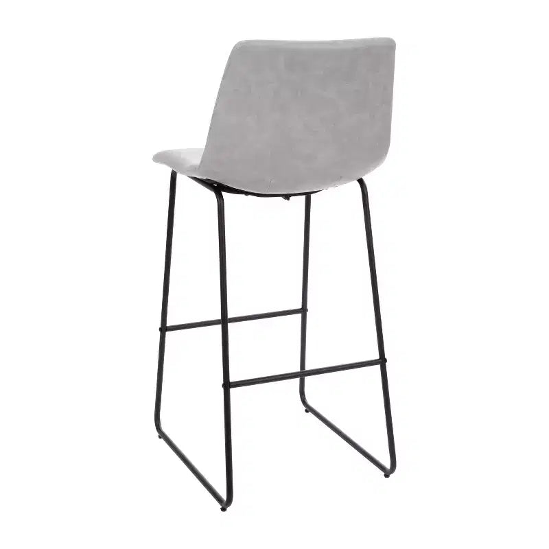Tabourets de bar Merrick Lane de 76 cm de hauteur avec siège baquet en similicuir, lot de 2