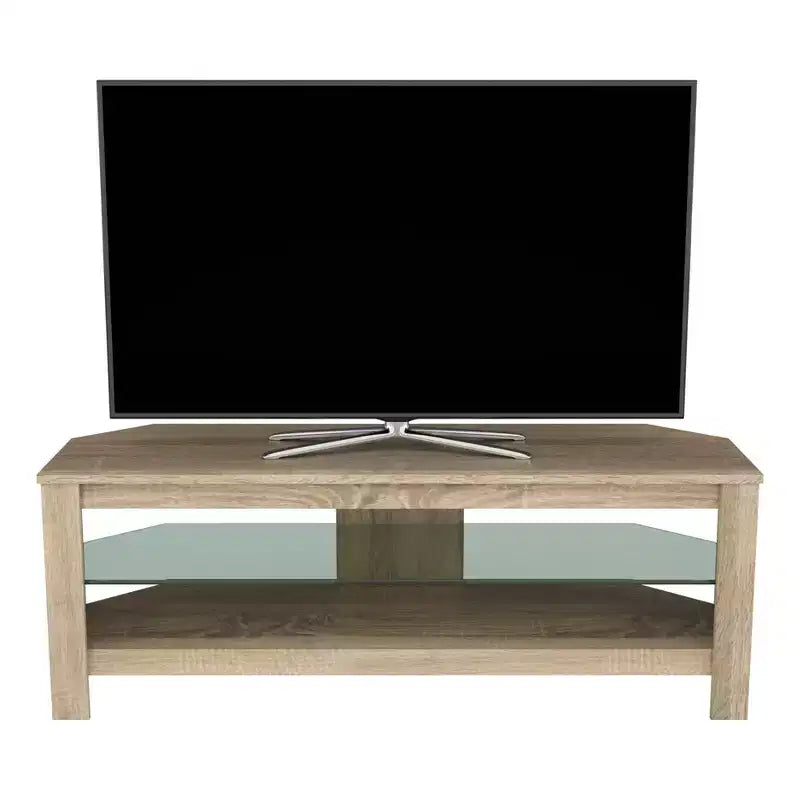 Étagère en verre avec support TV pour téléviseurs jusqu'à 55 pouces - AVF