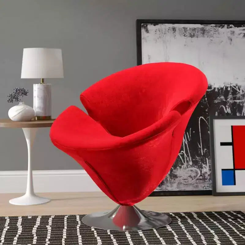 Fauteuil pivotant Tulip Velvet - Manhattan Comfort