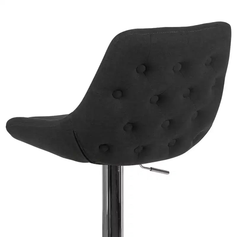 Tabouret de bar contemporain Merrick Lane, hauteur réglable, avec coussin de soutien et piètement en métal avec repose-pieds