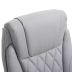 Chaise de bureau ergonomique Vinsetto à dossier haut et pivotante à 360° avec accoudoirs relevables, fauteuil de bureau en similicuir, gris