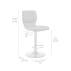 Tabouret de bar réglable Bardot en similicuir et finition métal - Armen Living