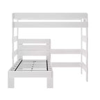 Lit superposé d'angle en bois massif Max & Lily Modern Farmhouse, lits superposés jumeaux pour enfants