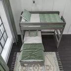 Lit superposé d'angle en bois massif Max & Lily Modern Farmhouse, lits superposés jumeaux pour enfants
