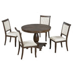 Ensembles de salle à manger 5 pièces Lak Retro avec chaises rembourrées par GDFStudio