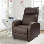 Fauteuil inclinable à dossier basculant en similicuir, marron / noir / gris / kaki / rouge / beige, simple