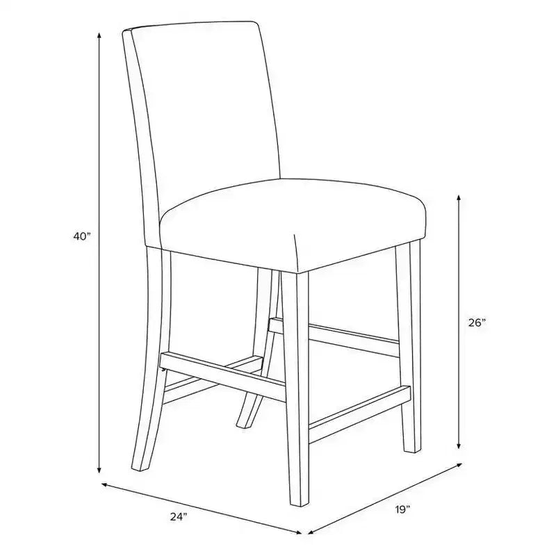 Tabouret de bar hauteur comptoir à motifs Skyline Furniture Hendrix