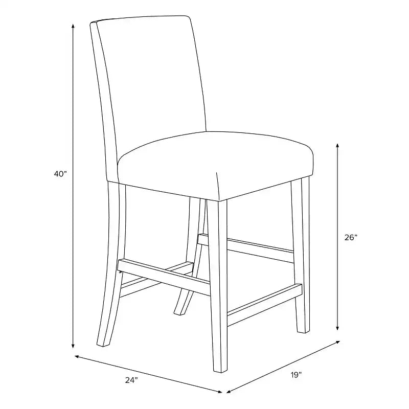 Tabouret de bar hauteur comptoir à motifs Skyline Furniture Hendrix