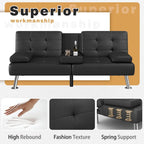Canapé Futon Convertible Homall avec Porte-gobelets et Oreillers